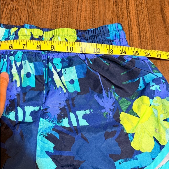 Danskin Floral Blue and Yellow Athletic Shorts - Picture 4 of 5